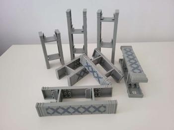 Brückenpfeiler für Holzgleise / Zubehör Holzeisenbahn / Erweiterung Holzschienenbahn / Teile für Bau einer Brücke für Holz Gleise / Schienen