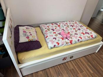 MALM Bett - weiß - 90x200 cm inkl. 2 Bettladen & Einsatz