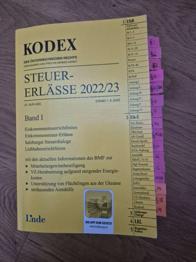 Kodex Steuererlässe 2022/23