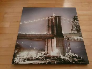 Bild Brücke mit Glitzersteinen 60x60 cm