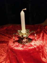 Goldener Vintage Kerzen Halter zu verschenken