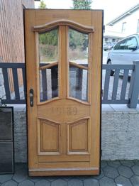 Haus Türblatt, Holz mit Glaseinsatz, 95x200