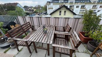 Gartengarnitur (Sitzgruppe) Holz zu verschenken