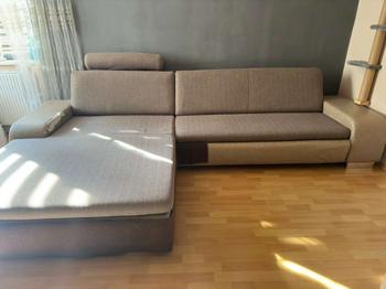 Ecksofa mit Bettfunktion & Bettkasten
