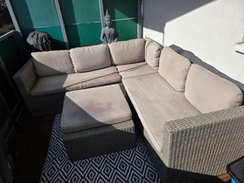 (reserviert) Rattan Lounge Garnitur