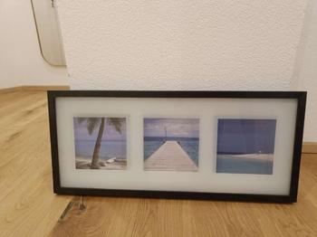 Bild, Bilderrahmen schwarz, Ikea, Strand, Palme