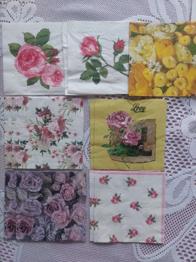 Rosenmotiv für Serviettentechnik