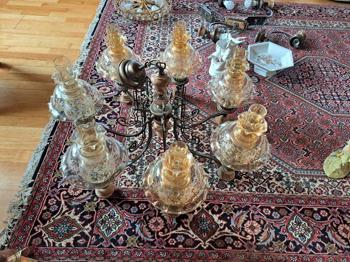 Luster mit Wandleuchten