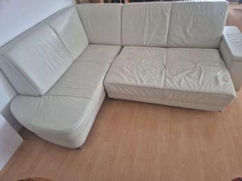 Ledercouch gebraucht mit Schlaffunktion