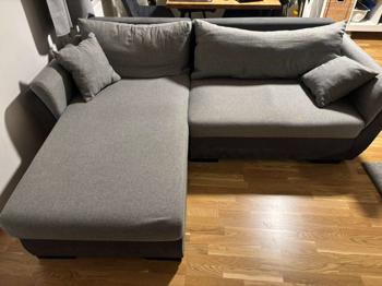 L-Couch mit Bettfunktion