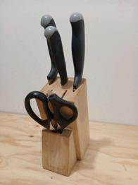 (reserviert) Tupperware Messerblock mit Teilbestückung, andere Küchenutensilien