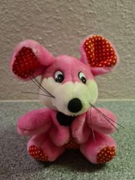 Kleine rosa Stoffmaus