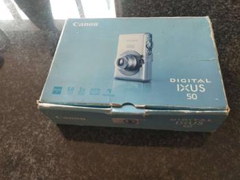 Canon Digital Ixus 50 Camera Kartonverpackung+ Beilageblätter
