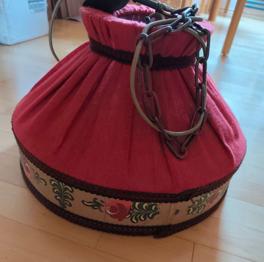 Lampenschirm rustikal mit Stoff überzogen