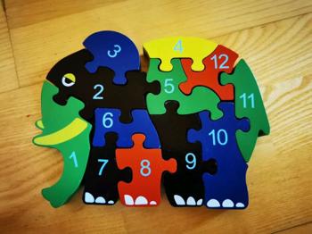Holzpuzzle Elefant