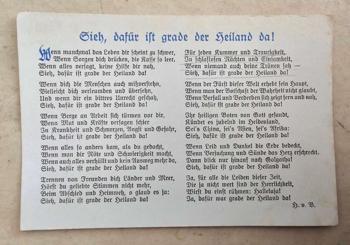 Postkarte, Heiland, ca. 1939, Deutschen Frauenmissions-Gebetsbundes