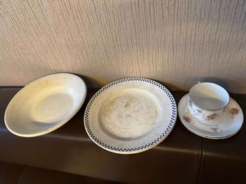 Vintage - altes Porzellan Teller - Kaffeetasse