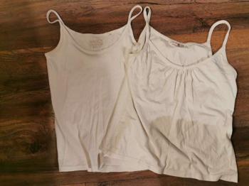 2x weiße trägertops