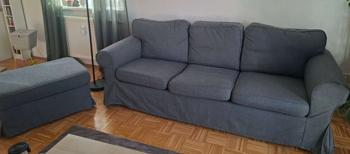 Ikea Ektorp Sofa + Hocker