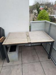 Gartentisch + Sessel