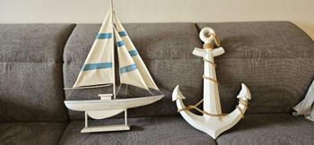 Dekoration Segelboot und Anker