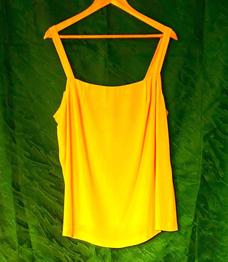 gelbes elegantes TOP Größe 44, Schneiderarbeit, Spaghetti Träger
