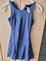 Mädchenkleid blau Gr. 146/152