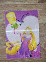 3D Karte - Postkarte - Disney Prinzessin - Rapunzel und Pascal
