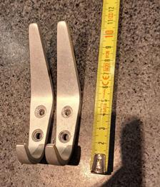 2x Wandhaken Aluminium eloxiert