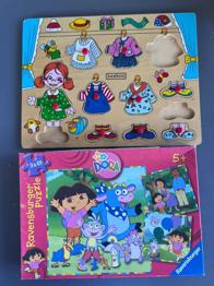Puzzle Holz Puppen anziehe und Dora 5+