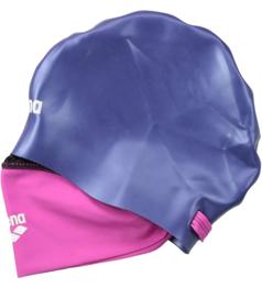 ARENA Smart Silicone Cap - Kleinmädchen Badekappe für lange Haare, 2 Stück