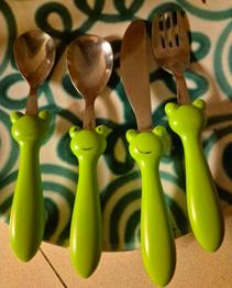 kindergeschirr besteck frosch
