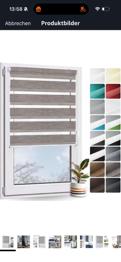 Rollmayer Doppelrollo Klemmfix ohne Bohren Klemmrollo Fensterrollo (Holzlook Grau - 70 x 220 cm - BxH)