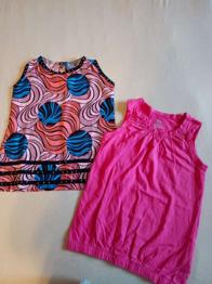 (reserviert) Ärmellose Shirts Gr 110/116 (e)