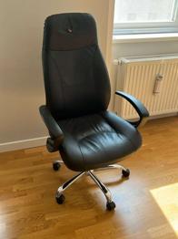 Schreibtischsessel Kunstleder schwarz