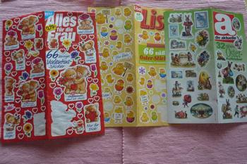 Frühling Valentinstag Ostern Aufkleber Sticker SET