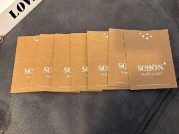 NEU 7 Namenkärtchen, Namenskarten, Tischdekoration, Hochzeit, Karton, Papier