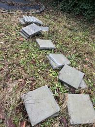 Betonplatten, Schirmständerplatten, Gehwegplatten