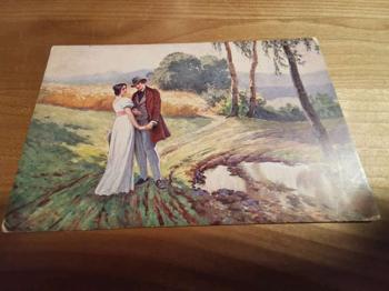 (reserviert) Liebesfrühling kitsch postkarte