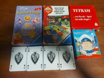 8+2 Spiele z. B. Puzzle, Disney, Feuerwehrmann Sam und neue Kartenspiel zu verschenken