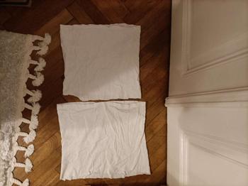 Weiße Stoffreste, Poloshirt, Baumwolle, Basteln, Nähen