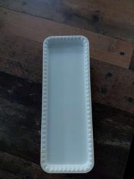 Metall- Tablett weiß