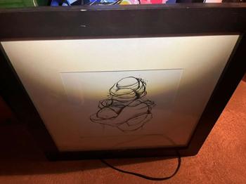 Bild in vollholzrahmen 60x60cm