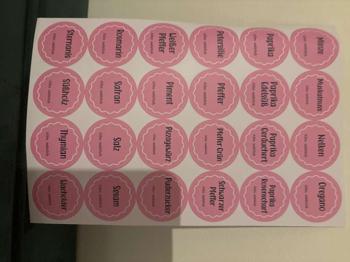Sticker für gewürzgläser