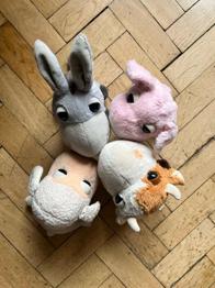 tiere Kuscheltiere Big Headz: Kuh, Schwein, Esel Schaf