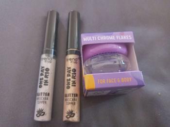 Glitter Mascara und Chrome Flakes