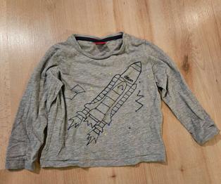 Langarm-T-Shirt/ dünner Pulli von S. Oliver in Größe 80