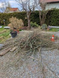 Äste, Hochbeet Füllung