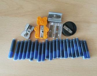 Tintenpatronen und Spitzer