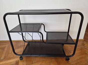 (reserviert) Rollwagen für Stereoanlage und Schallplatten, Metall